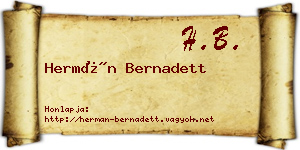 Hermán Bernadett névjegykártya