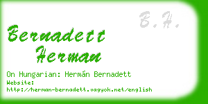 bernadett herman business card