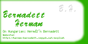 bernadett herman business card